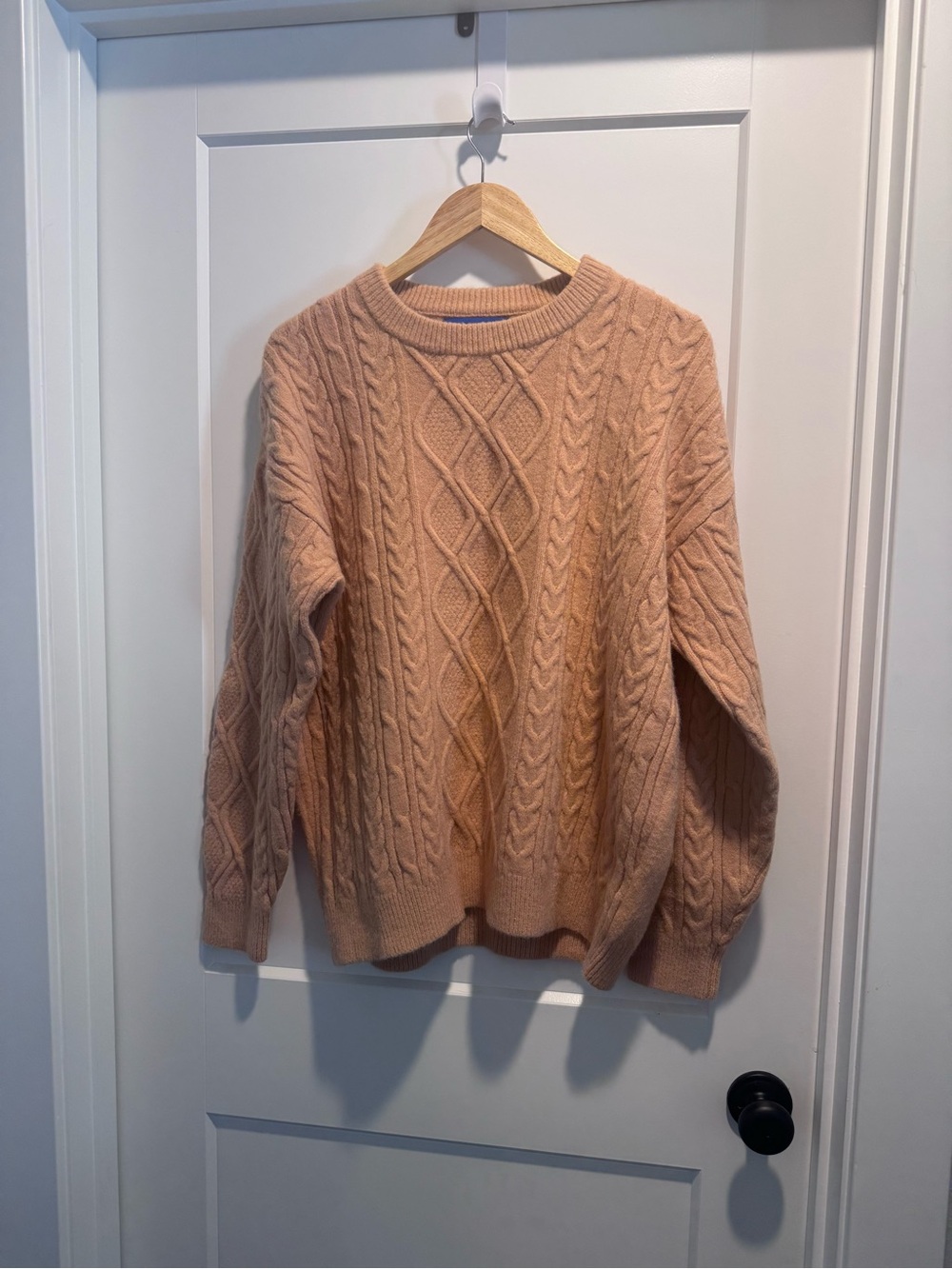 Aelfric Eden oversized crewneck heavy sweater in tan/caramel